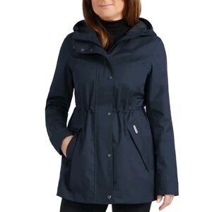 Women's Hunter Rain Jacket Water Resistant Cotton Smock Blue Size M NWT